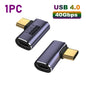 Złącze ładowarki USB 4.0 PD 100W 8K 60Hz do Macbooka 40Gbps Szybki adapter USB-C OTG U-kształtny prosty kąt męski na żeński