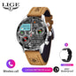LIGE 2025 New Rugged Military Sports Smart Watch Men 1.39” HD Screen Heart Rate Bluetooth Call Waterproof Outdoor Men SmartWatc