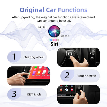 Mini 2in1 Wireless CarPlay Adapter Wireless Android Auto AI Smart Box Intelligent Systems for Wired CarPlay Car