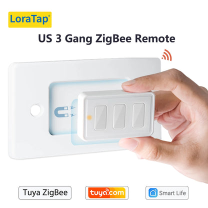 LoraTap ZigBee 3.0 Wireless 14 EU US Push Button Remote Tuya Scene Automation Control Switch Smart Life App Hub Need