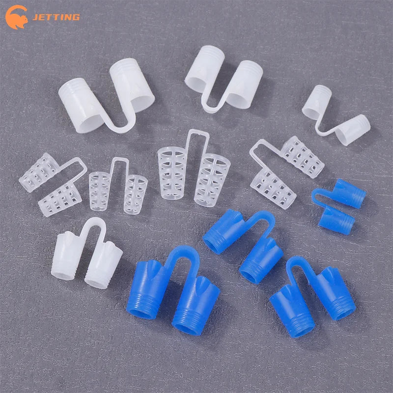 (New) 4/8Pcs Silicone Anti Snore Nasal Dilators Apnea Aid Snoring Nose Clip Nose Breathing Apparatus Devices