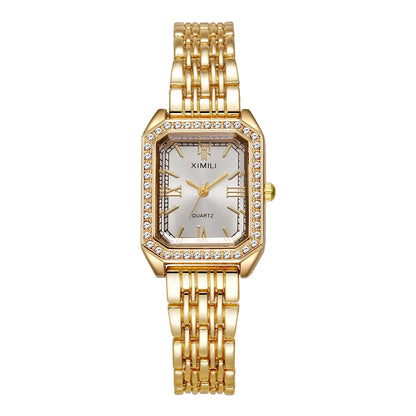 Luxury Rhinestone Women Watches Fashion Rectangle Bracelet Quartz Wristwatch for Girls Clock Reloj Mujer