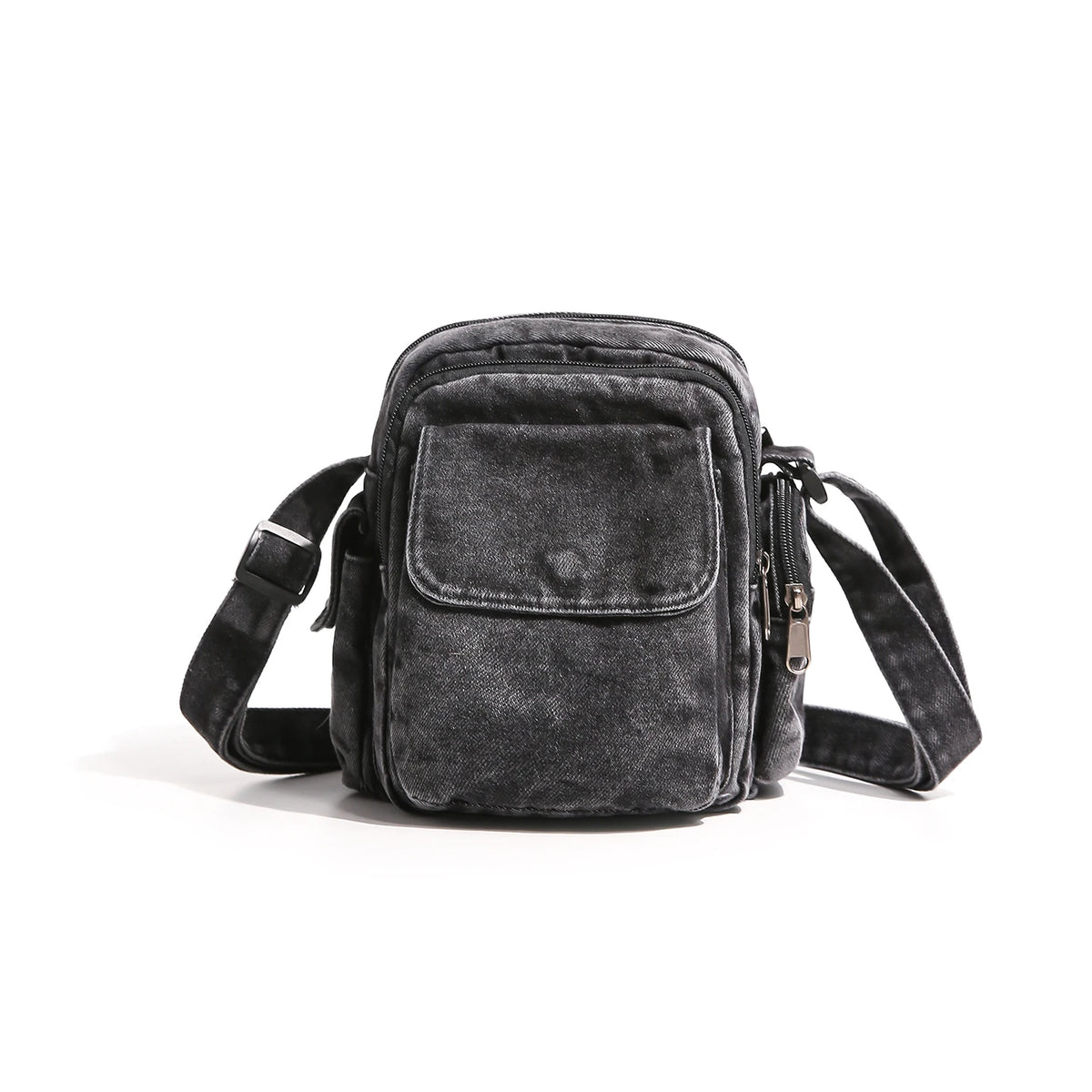 Denim Messenger Bags Women 100% Cotton Crossbody Bags Men More Cloth Shoulder Bags Washed Canvas Flap Packages Travel Purse