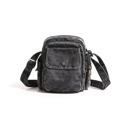 Denim Messenger Bags Women 100% Cotton Crossbody Bags Men More Cloth Shoulder Bags Washed Canvas Flap Packages Travel Purse