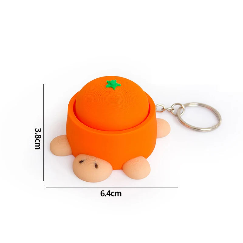 Turtle Keycap Keychain Cartoon Animals Keyboard Clicker Fidgets Click Anti-stress Pendant Charms Keyrings Birthday Gifts 키캡