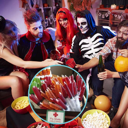 10ml Jello Shot Syringes Party Liquid Syringe BPA-Free Shooters for Halloween,Christmas,Bachelorette Parties,Nurses,Graduation