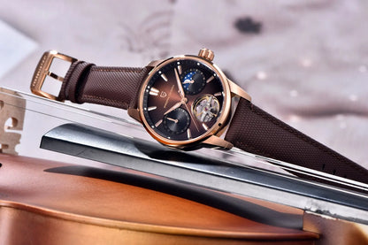 PAGANI DESIGN Men Watches Automatic Mechanical Watch Tourbillon Clock Genuine Leather Waterproof Watch Military Wristwatch Man ﻿