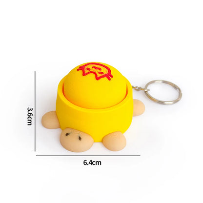 Turtle Keycap Keychain Cartoon Animals Keyboard Clicker Fidgets Click Anti-stress Pendant Charms Keyrings Birthday Gifts 키캡