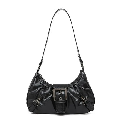 Retro Y2K  Pleated Hobo Shoulder Bag for Women Hot Selling Maillard Style Underarm Bag Clutch Handbags for Travel Work Shopping