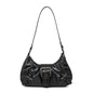 Retro Y2K  Pleated Hobo Shoulder Bag for Women Hot Selling Maillard Style Underarm Bag Clutch Handbags for Travel Work Shopping