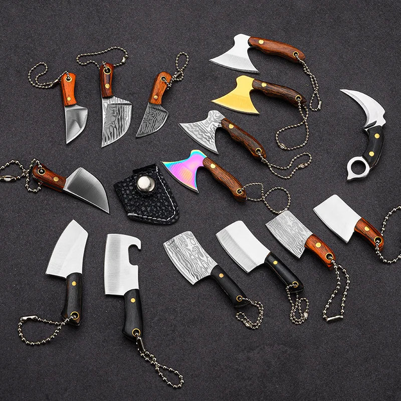 EDC Mini Knife Sharp Mini Kitchen Knife Gift Carry Pocket Knives Unboxing Tool Portable Paper Cutting EDC Fixed Keychain Knife
