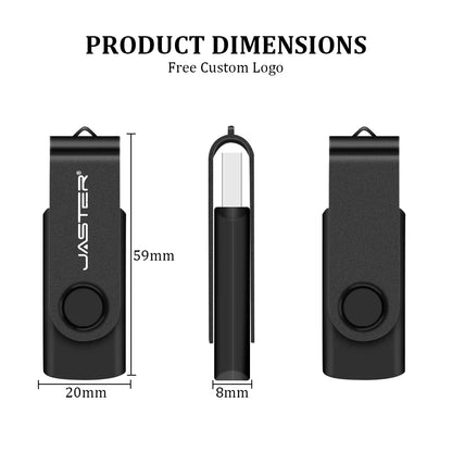 фalizar USB 32GB Flash Drive 16Giga Memory Stick Metal Jump Drive Draaibare Pendrive Draagbare 128GB Cle USB 2.0 Pen Drives