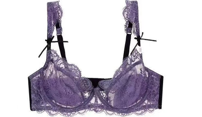 Romantic Atmosphere Lace Minimizer Bra Ultra Thin Sponge Free Wirefree Women Seamless Full Coverage Bust Push Up Set BANERDANNI