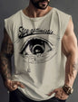 Sports Vest Mens Loose Summer Trendy Fitness Sleeveless Bottom Shirt Retro Oversized Round Neck Short Sleeve T Shirt 2Xs-6Xl