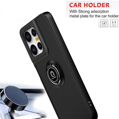 Shockproof Matte Armor Case For Motorola Moto G35 G55 G75 G85 G56 G86 5G G05 G15 Magnetic Holder Ring Stand Hard PC Back Cover