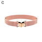 2022 Children Stretch Belts Girls Multicolor Adjustable Elastic Waist Belts with Heart Shape Buckle Waistband Accessories