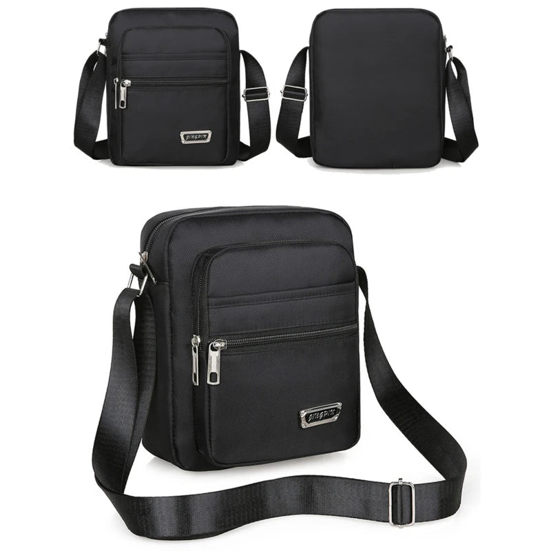 Waterproof Men Crossbody Bags Male Nylon Shoulder Bags Boy Messenger Bag Man Handbags For Travel Casual Large Satchel Grey Bags
