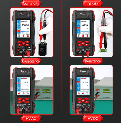TOOLTOP 2000W Solar MPPT Power Tester 3.2 Inches 2KV 60000 Counts Multimeter Photovoltaic Solar Power Meter Pmax Voc Isc Test