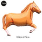 1pc Oversized Horse Balloon Cowboy Giant Horse Aluminum Film Balloon Farm Animal Horse Theme Birthday Party Decoration Kids Toys