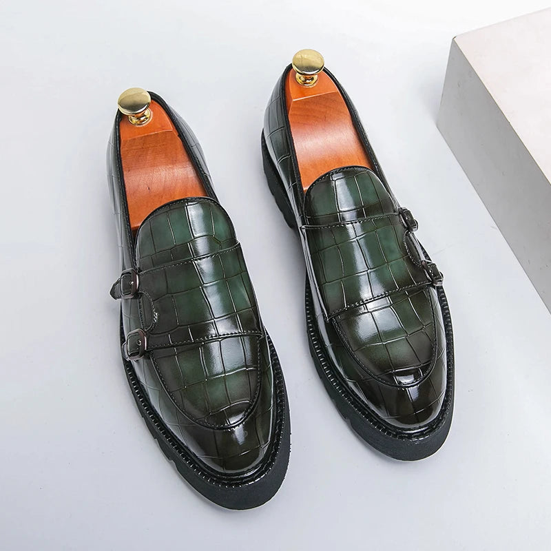 Platform Loafers Men Classic Casual Leather Shoes Men Dress Wedding Casual Business Shoes For Men Party Social Office Loafers