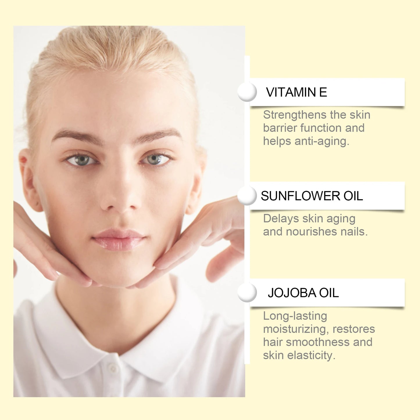 60ml Natural Vitamin E Essential Oil For Massage Skin Care Scraping Shower Face Body Nail Hair Eyelash Care Universal Daily Care