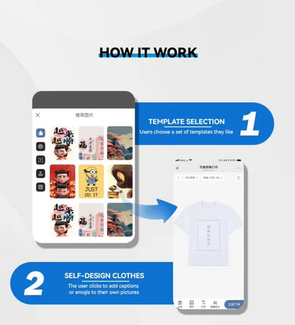 Smart Clothing Vending Machine Personalized Fashion AI Customizer DIY Garment Design Kiosk On Demand T Shirt Hoodie Production