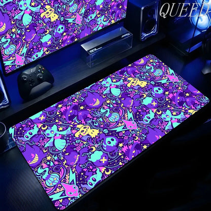 Laptop Black Gaming Accessories Mouse Pad Keyboard Non-slip Rug PC Japan Anime P-pokemon Gengar Mousepad Gamer Keyboard Carpet