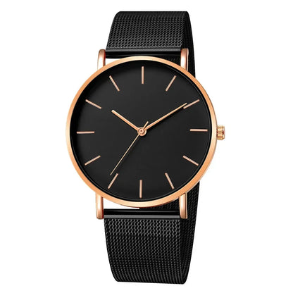 Ultra-thin Fashion Watch Women Luxury Metal Mesh Belt Ladies Quartz Wristwatches Minimalist Elegant Woman Watches reloj mujer