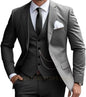 Elegant Mint Green 3 Piece Men's Suit Groom Tuxedos Business Suits Slim Fit Notch Lapel Blazer Vest Pants for Wedding Party Prom