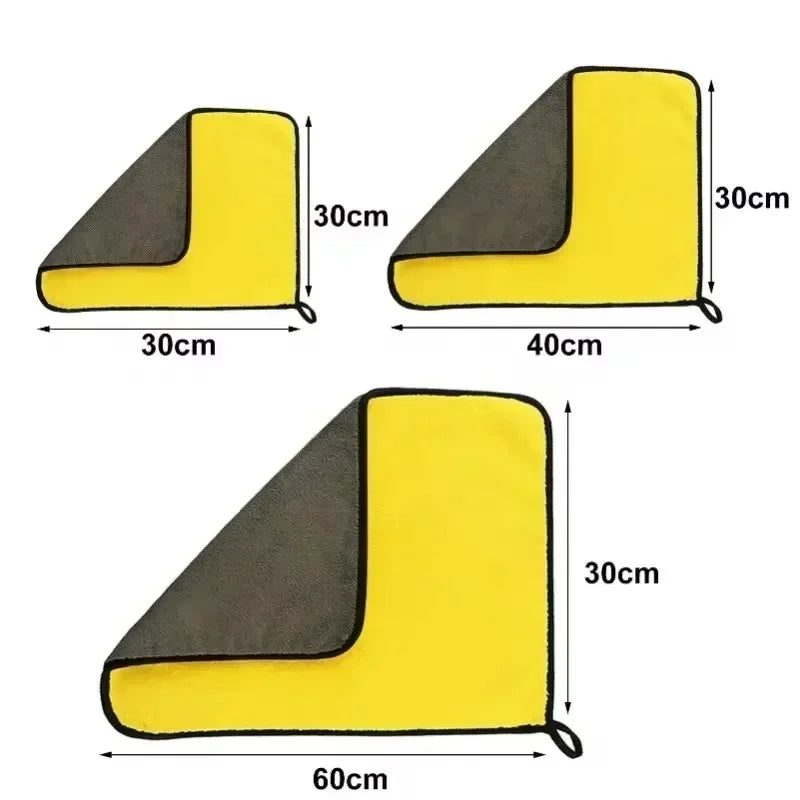 1-20PCS Microfiber Car Cleaning Towels Car Wash Drying Cloth Hemming Microfiber Towel Care Wash Cloth Car Detailing Accessories