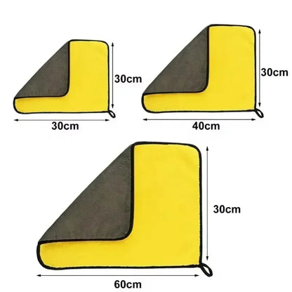 1-20PCS Microfiber Car Cleaning Towels Car Wash Drying Cloth Hemming Microfiber Towel Care Wash Cloth Car Detailing Accessories
