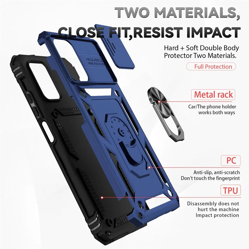 For Xiaomi Redmi Note 10 10s 4G Case Magnetic Holder Ring Armor Funda For Redmi Note 10 Pro Max Note10 10C Lens Protector Cover