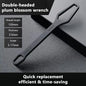 SEAMETAL 3-17mm 8-24mm Universal Torx Wrench Self-tightening Adjustable Glasses Wrench Board Double-head Torx Spanner Hand Tools