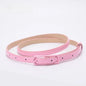 Children Candy Color Belts 1.2cm Super-thin PU Belts Simple Solid Color Lightweight Belts Summer Apparel Accessories