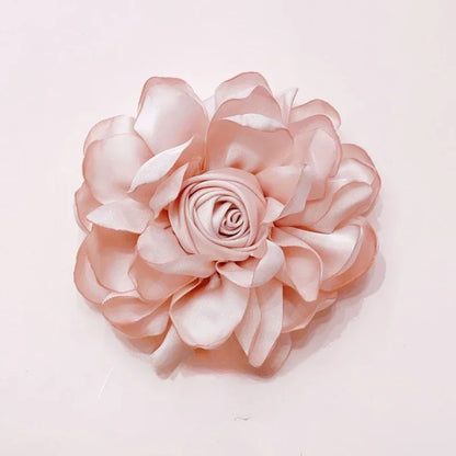 10cm Korean Fabric Rose Flower Brooches for Women Elegant Corsage Scarf Buckle Shirt Collar Pins Fashion Jewelry Wedding Brooch