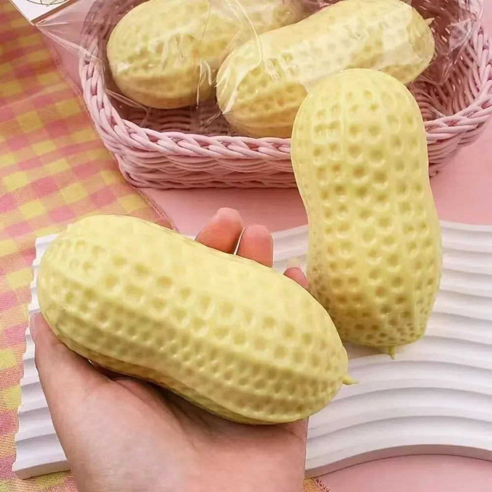 Peanut Stress Ball Squeeze Ball Squishy Toy Buttery-Soft Feel Fidget Toy ASMR Sensory Anti Stress Relief Toy for Adults