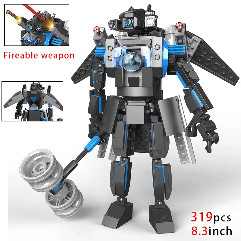 Moc Skibidi Toilet Figures Model Blocks Titan Cameraman Speakerman Construction Toys Party Halloween Decoration Boys Gifts