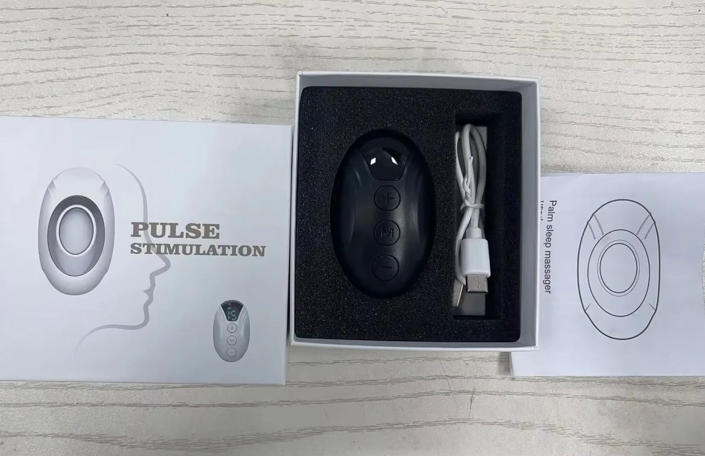 EMS Sleep Aid Device Microcurrent Sleep Aid Machine Sleep Instrument for Insomnia Stress Anxiety Relief Palm Pulse Massager