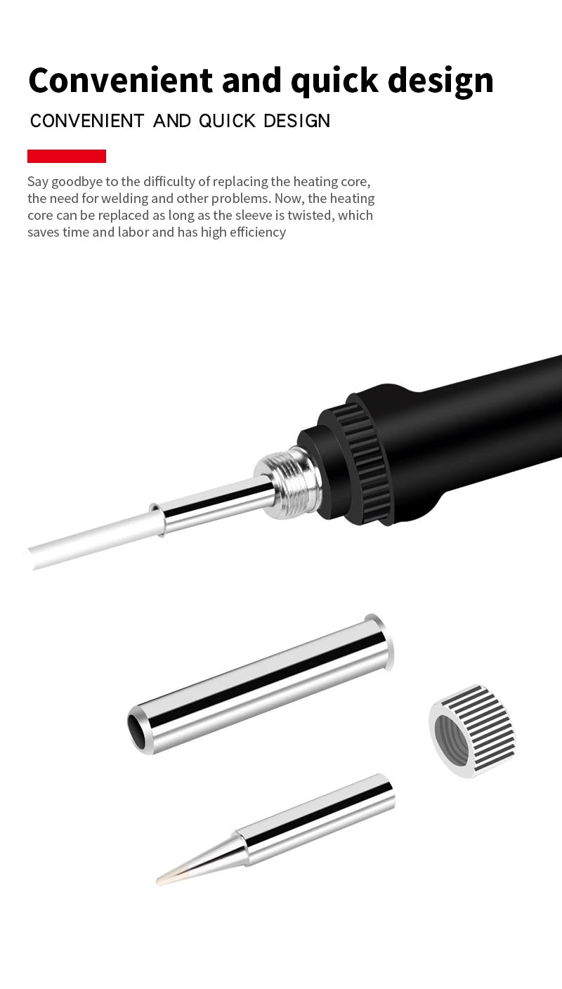 EU/US Solder Solder Iron Repair Soldering 220V/110V Electric Tool 60W Nib Heating Adjustable Welding Tin Temperature/Solder wire