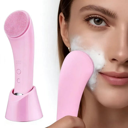 Waterproof Sonic Facial Cleansing Brush - Rechargeable Exfoliating Face Scrubber for Men & Women