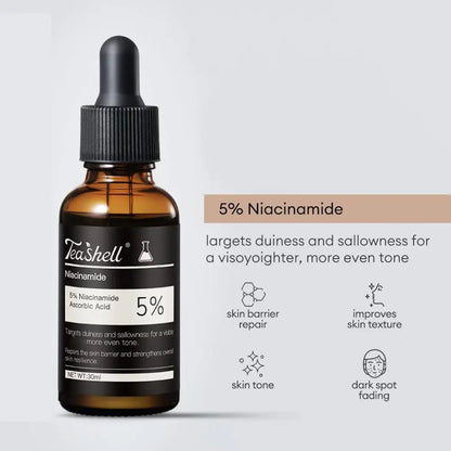 Teashell Serum 5% Niacinamide & Arbutin 30ml Fade Dark Spots Skin Moisturizing Hydration Sensitive Skin