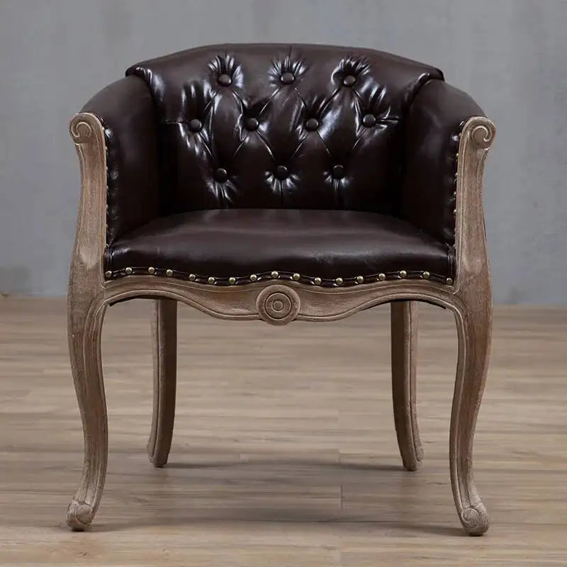 Leisure Sofa Chair, Solid Wood Antique Dining Chair, European Hotel Dining Chair, Living Room Leisure Sofa,Support Customization