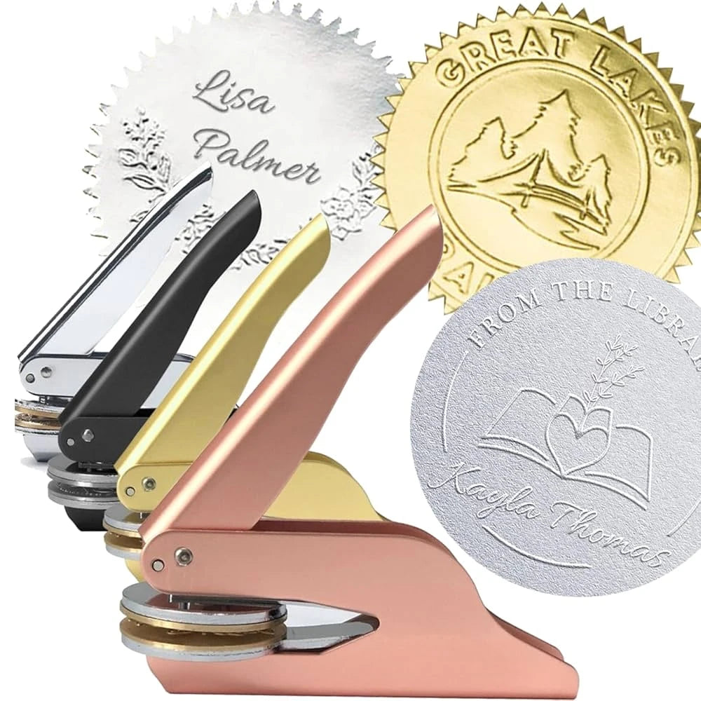Personalized Book Embossers Custom LOGO Book Embosser Stamps From the Library / Envelope Party Invitation Embossing Stamps DIY