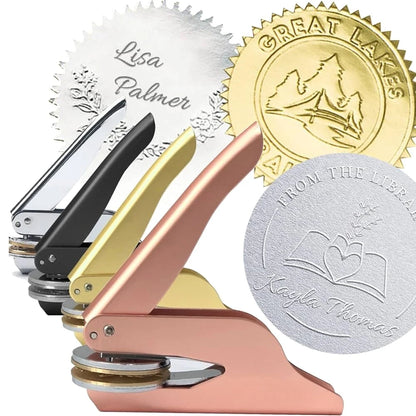 Personalized Book Embossers Custom LOGO Book Embosser Stamps From the Library / Envelope Party Invitation Embossing Stamps DIY