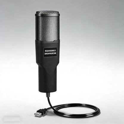 USB Computer Microphone, Condenser PC Mic for Podcasting, Streaming, Vocal Recording, Compatible with PC & Laptop, PS4/5