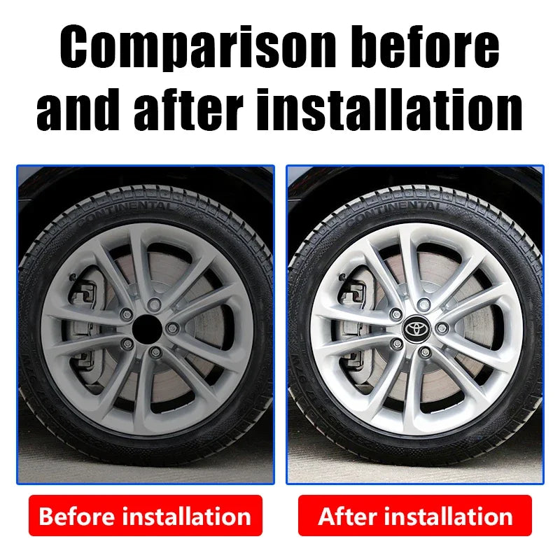 4Pcs 60mm For Car emblem Wheel hub Center Cap Badge covers sticker Decals Styling For Toyota Corolla RAV4 LEVIN Yaris C-HR Camry