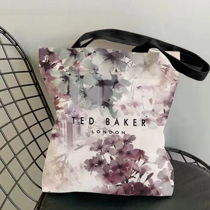 Fashion T-TED B-BAKERs Storage Bags Canvas Double-Sided Print Fashion Shoulder Tote Shopping Bag Gift Eco Handbags