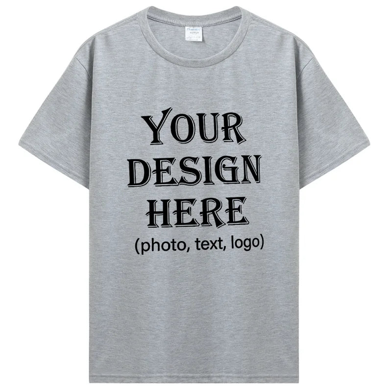 Custom Personalized Front And Back Add Your Own Text Design T-Shirt Cotton Harajuku Tee DIY Your Like Photo Or Logo Tshirt