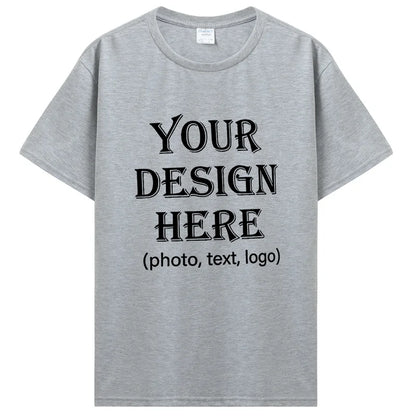 Custom Personalized Front And Back Add Your Own Text Design T-Shirt Cotton Harajuku Tee DIY Your Like Photo Or Logo Tshirt