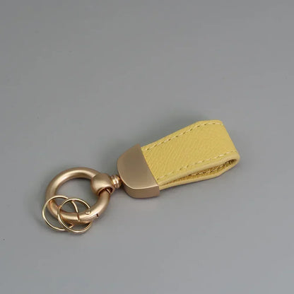 Short Lovely Leather Keychain Vintage Personalized Keyring Custom Logo Name Car Key Holder Chain Laser Engrave Women Charm Gift